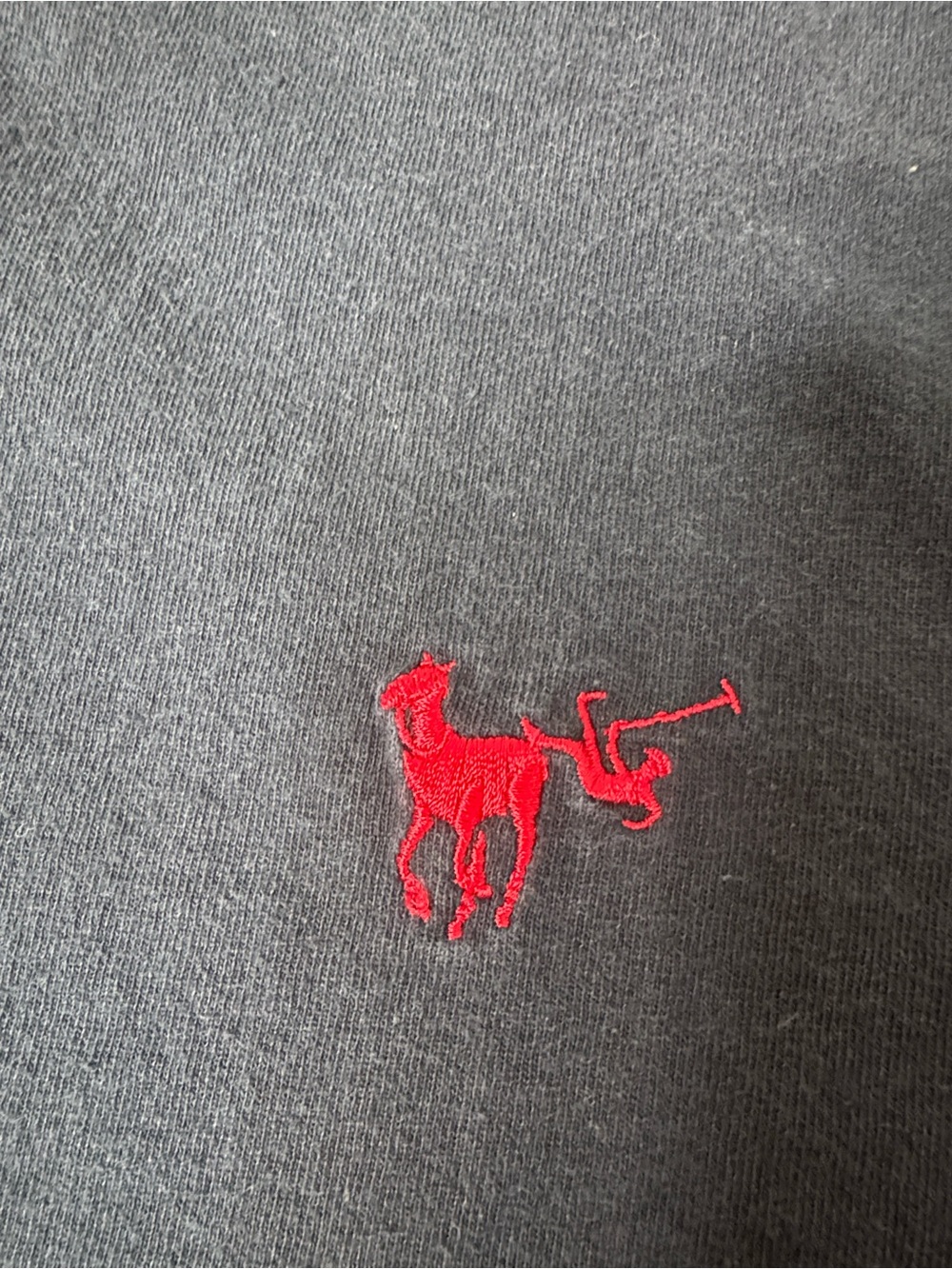 Spencer’s Spoof on Polo Logo Short Sleeve Polo Black Sz L